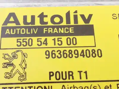 Pezzo di ricambio per auto di seconda mano centralina airbag per peugeot 206 berlina xt riferimenti oem iam 550541500  9636894080