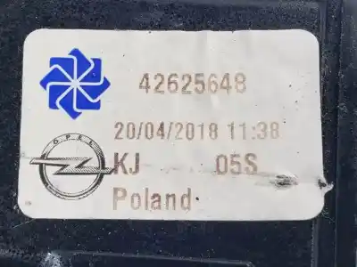Second-hand car spare part passenger side right window regulator for opel mokka x d14net oem iam references 42625648  