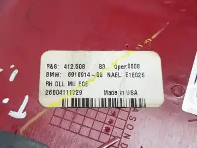 Second-hand car spare part interior rear right light for bmw serie x5 (e53) 306d2-d oem iam references 691691408  