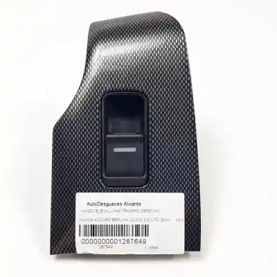 Peça sobressalente para automóvel em segunda mão botão / interruptor elevador vidro traseiro direito por honda accord berlina (cl/cn) n22a1 referências oem iam 
