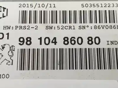 Second-hand car spare part audio system / radio cd for citroen c4 picasso ii 1.6 hdi / bluehdi 115 oem iam references 9810486080  