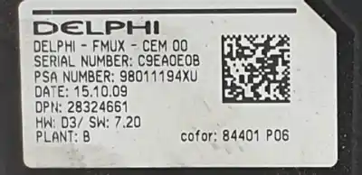 Second-hand car spare part multifunction switch for citroen c4 picasso ii 1.6 hdi / bluehdi 115 oem iam references 98011194xu  