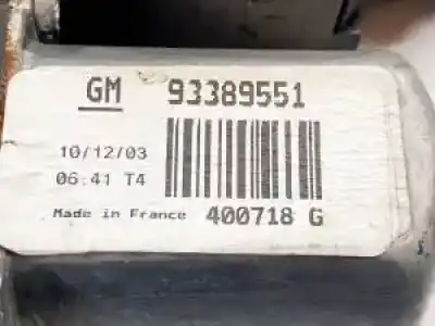 Second-hand car spare part driver left window regulator for opel meriva g-z16xe oem iam references 93389551  