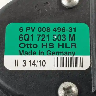 İkinci el araba yedek parçası pedal potansiyometre için seat ibiza (6j5) reference oem iam referansları 6q1721503m  6pv00849631