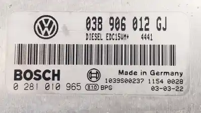 Peça sobressalente para automóvel em segunda mão centralina de motor uce por skoda fabia familiar (6y5) classic referências oem iam 0281010965 1039s00237 038906012gj