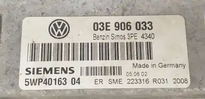 İkinci el araba yedek parçası ecu motor kontrol cihazi için volkswagen polo (9n1) conceptline oem iam referansları 5wp4016304  03e906033