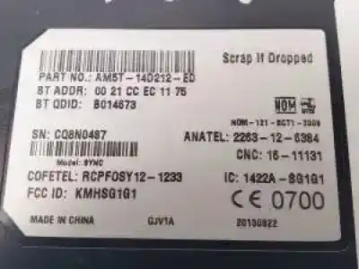 Peça sobressalente para automóvel em segunda mão módulo eletrônico por ford focus lim. (cb8) m2da referências oem iam am5t14d212ed  