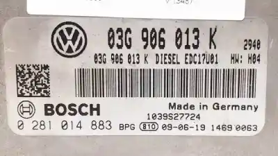 Автозапчастина б/у ебу контролер двигуна для seat ibiza (6j5) bls посилання на oem iam 0281014883  1039s27724