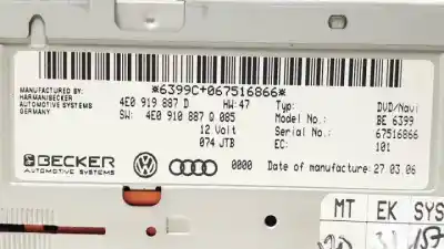 Peça sobressalente para automóvel em segunda mão módulo / sistema de navegação gps por audi q7 (4l) bug referências oem iam 4e0919887d  be6399