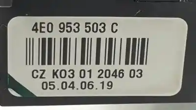 Peça sobressalente para automóvel em segunda mão comutador de limpa vidros por audi q7 (4l) bug referências oem iam 4e0953503c  