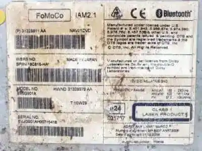 Peça sobressalente para automóvel em segunda mão sistema de áudio / rádio cd por jaguar xj 306dt referências oem iam bf6n18c815ha  bvjg901a