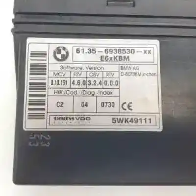Second-hand car spare part electronic module for bmw 5 (e60) 520 i oem iam references 61356938530  
