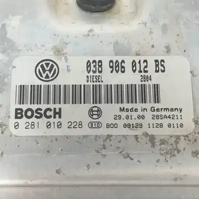 Second-hand car spare part ecu engine control for seat toledo ii (1m2) 1.9 tdi oem iam references 038906012bs  