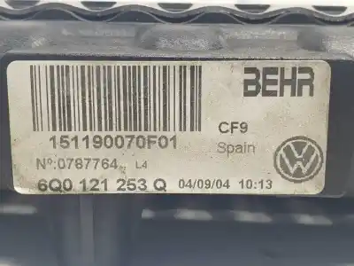 Second-hand car spare part water radiator for seat ibiza (6l1) reference oem iam references 6q0121253q  