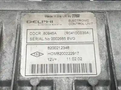 Автозапчастина б/у ебу контролер двигуна для renault clio ii fase ii (b/cb0) k9k702 посилання на oem iam 8200212348  