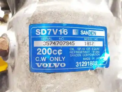 Second-hand car spare part air conditioning compressor for volvo c30 d4164t oem iam references 31291882  1812