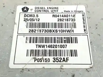 Second-hand car spare part ecu engine control for jeep compass ene oem iam references p05150352af  28218730