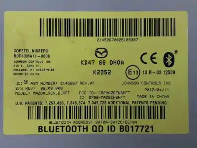 Автозапчастина б/у електронний модуль для mazda cx-5 (ke, gh) 2.0 (keefw) посилання на oem iam kd4766dh0a  