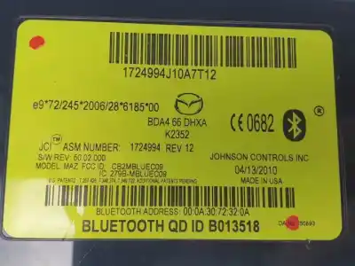 Peça sobressalente para automóvel em segunda mão módulo eletrônico por mazda 3 lim. (bl) r2aa referências oem iam 1724994  
