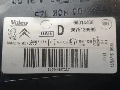 Автозапчасти б/у правая фара за citroen c-elysee (dd_) 1.2 vti 72 (ddhmy0) ссылки oem iam 9675139980  90014456
