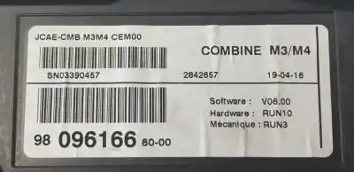 Автозапчасти б/у приборная доска за citroen c-elysee (dd_) 1.2 vti 72 (ddhmy0) ссылки oem iam 980961668000  