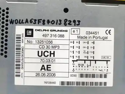 Автозапчастина б/у аудіо система / радіо cd для opel antara z20s1 посилання на oem iam 497316088  