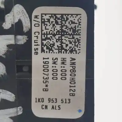 Second-hand car spare part indicator switch for volkswagen eos (1f7) bvy oem iam references 1k0953513  