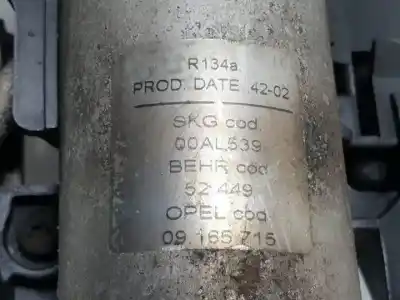 Second-hand car spare part air conditioning condenser / radiator for opel combo y17dt oem iam references 09165715  