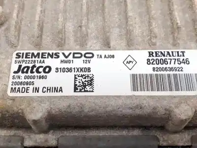 Second-hand car spare part automatic gearbox control unit for renault scénic ii (jm0/1_) 2.0 (jm05, jm0u, jm1n, jm1u, jm2v) oem iam references 5wp22281aa  8200636922