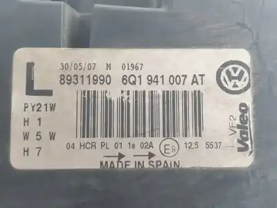 Pezzo di ricambio per auto di seconda mano faro anteriore sinistro per volkswagen polo (9n3) highline riferimenti oem iam 6q1941007at 89311990 