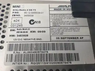 Автозапчасти б/у аудиосистема / радио cd за mini mini (r56) 9hz ссылки oem iam 65123455539  