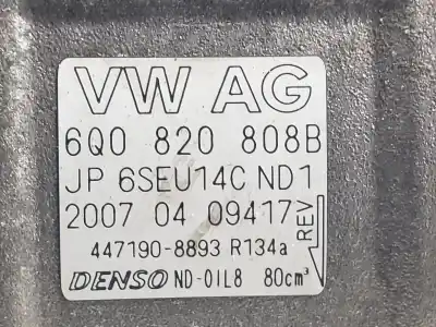 Gebrauchtes Autoersatzteil klimakompressor zum volkswagen polo (9n3) highline oem-iam-referenzen 6q0820808b  jp6seu14c