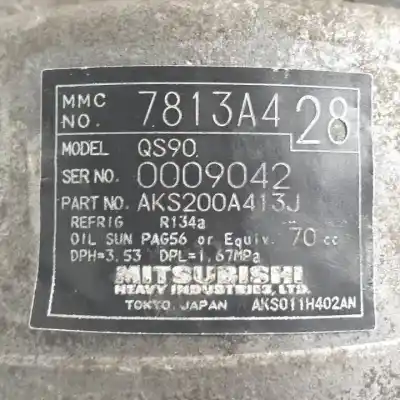 Автозапчастина б/у компресор кондиционера для mitsubishi outlander (cw0) 4n14 посилання на oem iam aks200a413j  qs90