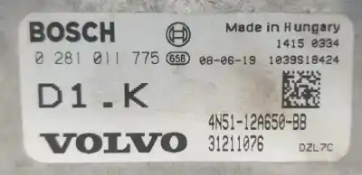Second-hand car spare part ecu engine control for volvo c30 d4164t oem iam references 0281011775  4n5112a650bb