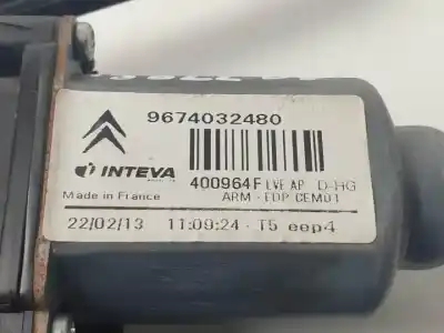 Second-hand car spare part passenger side right window regulator for citroen c4 picasso i monospace (ud_) 2.0 hdi 138 oem iam references 9674032480  