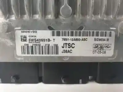 Second-hand car spare part ecu engine control for ford focus berlina (cap) q6da oem iam references 5ws40551bt  