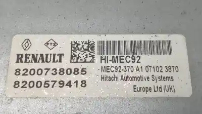 Second-hand car spare part ecu engine control for renault clio iii m4r700 oem iam references himec92  8200579418