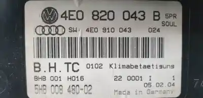 Автозапчасти б/у климат-контроль за audi a8 (4e2) bfm ссылки oem iam 4e0820043b 4e0910043 5hb00848002 