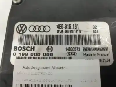 Автозапчасти б/у электронный модуль за audi a8 (4e2) bfm ссылки oem iam 4e0915181  0199000006
