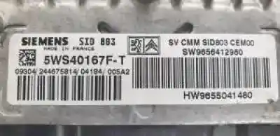 Second-hand car spare part ecu engine control for peugeot 407 rh01 oem iam references 5ws40167f  hw9655041480