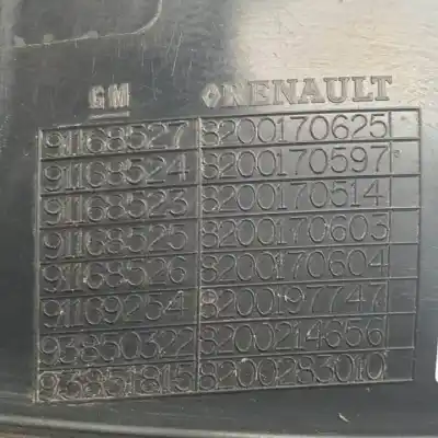 Автозапчасти б/у наружная рукоятка передняя справа за renault trafic combi (ab 4.01) f9q762 ссылки oem iam 8200170597  