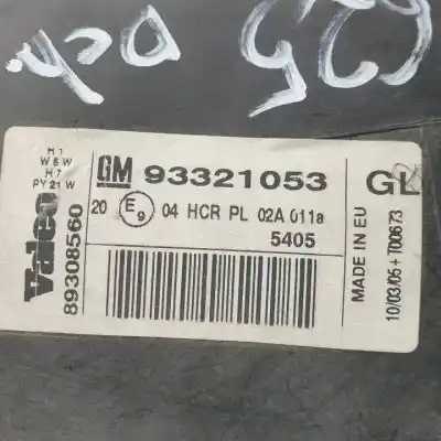 Pezzo di ricambio per auto di seconda mano faro anteriore destro per opel meriva d-z17dth riferimenti oem iam 93321053  89308560