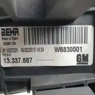 Peça sobressalente para automóvel em segunda mão intercooler por opel meriva b a14nel referências oem iam 13337687  