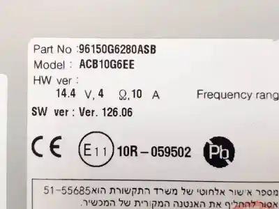 Second-hand car spare part audio system / radio cd for kia picanto (ja) g3la oem iam references 96150g6280asb  