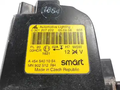 Автозапчасти б/у правая фара за smart forfour m134910 ссылки oem iam a4545401054  0301207222