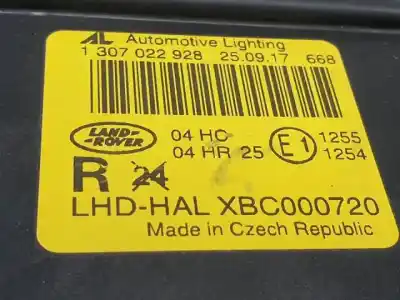 Pezzo di ricambio per auto di seconda mano faro anteriore destro per land rover range rover iii (l322) 3.0 d 4x4 riferimenti oem iam xbc000720  1307022928
