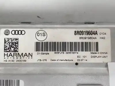 Автозапчастина б/у багатофункційний дисплей для audi a5 cabriolet (8f7) cglc посилання на oem iam 8r0919604a  