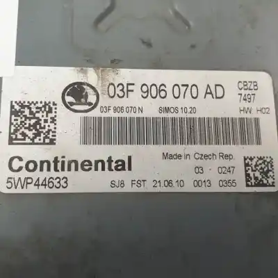 Second-hand car spare part ecu engine control for skoda fabia combi (5j5) cbzb oem iam references 5wp44633 03f906070ad 