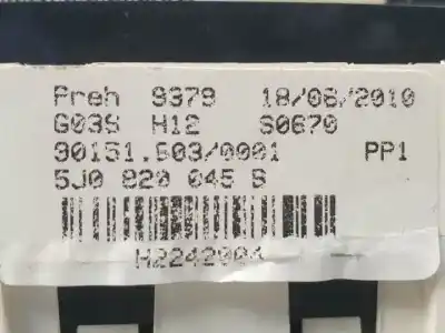 Second-hand car spare part heating / air conditioning control panel for skoda fabia combi (5j5) cbzb oem iam references 5j0820045b  