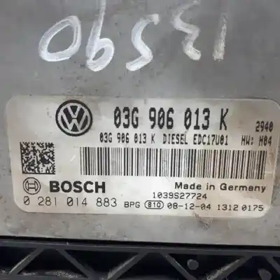 Second-hand car spare part ecu engine control for seat ibiza (6j5) bls oem iam references 03g906013k  1039s27724